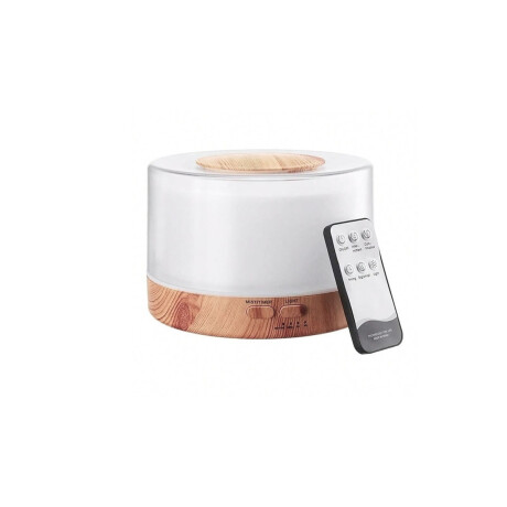 Difusor de aceites esenciales con luz LED y madera Simil Madera Claro
