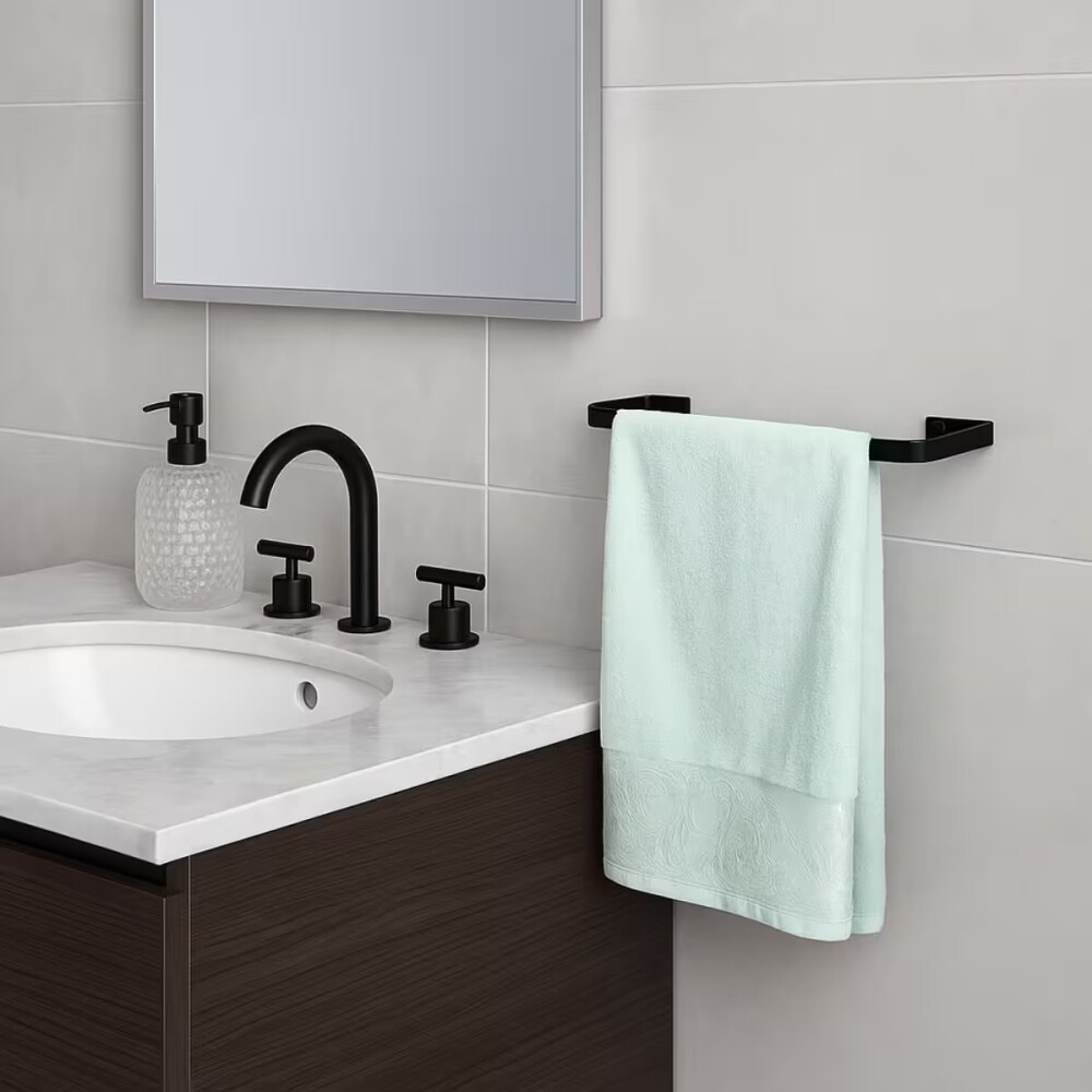 TOALLERO 30 CM AMURAR NEGRO MATE Toallero 30 Cm Amurar Negro Mate