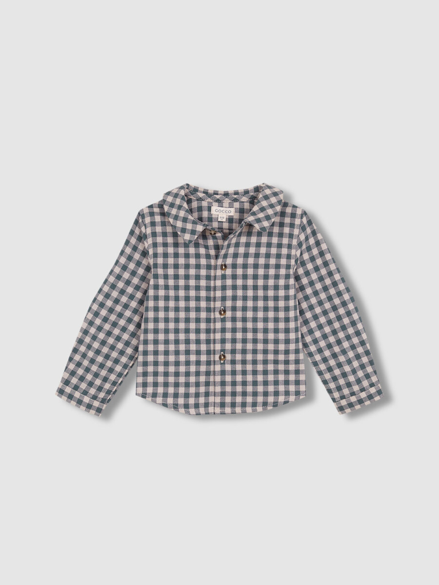 Camisa De Cuadro Vichy Plomo