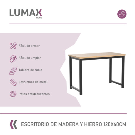 Escritorio Madera Y Hierro 120x60 Mesa De Oficina Premium Escritorio Madera Y Hierro 120x60 Mesa De Oficina Premium