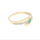 Anillo en oro 18k con esmeralda navette Anillo en oro 18k con esmeralda navette