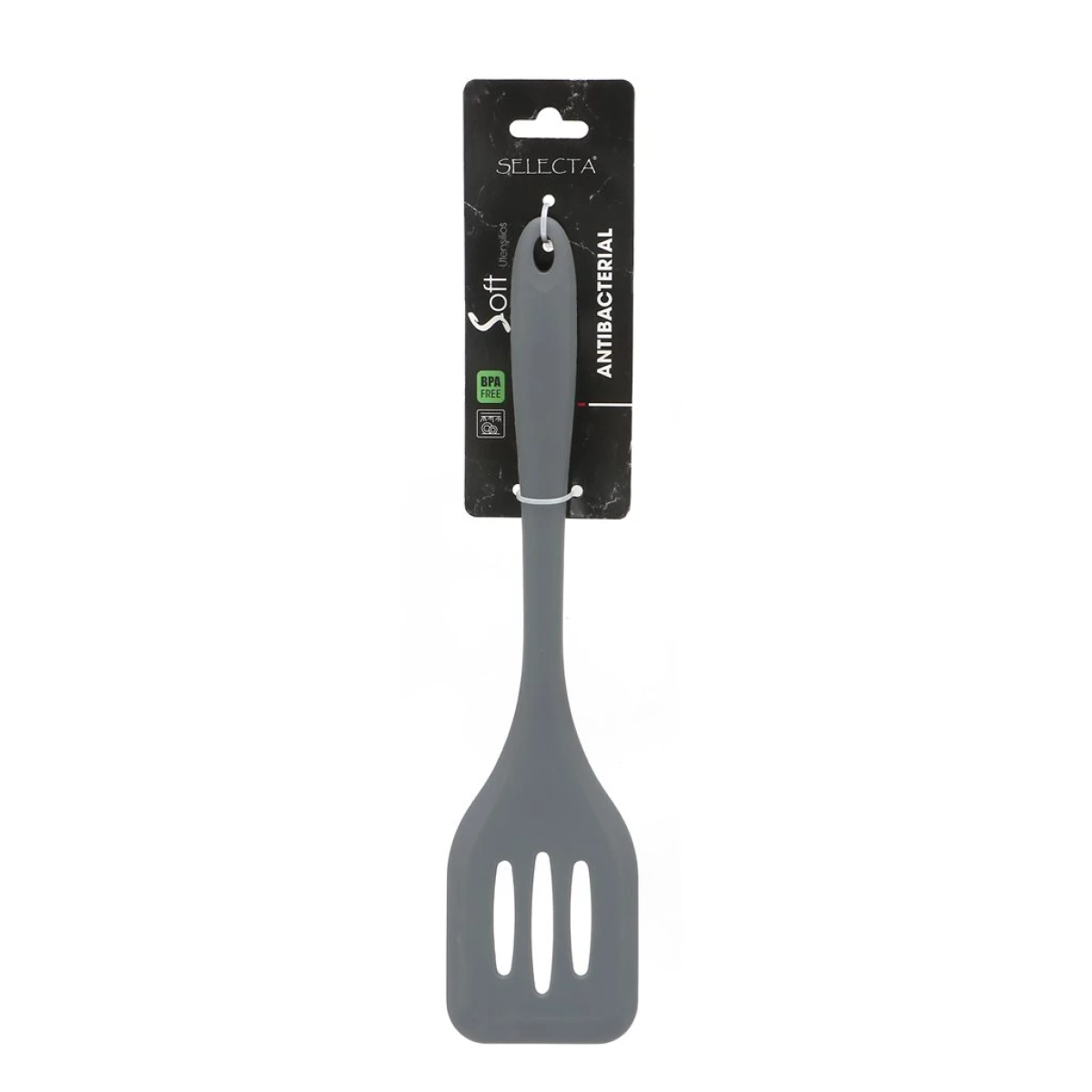 ESPATULA RANURADA 29X7CM SILICONA GRIS 