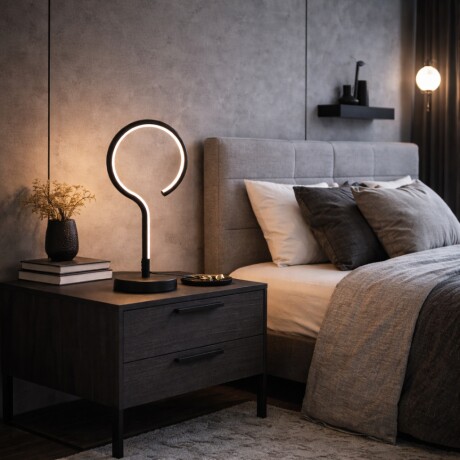 Portátil led Minimalista 3 intensidades 3 Toques NEGRA