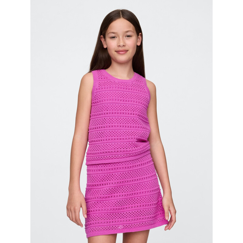 SL CROCHET SWEATER SHELL BUDDING LILAC