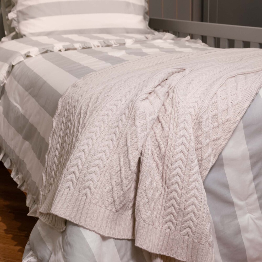THROW ACRILICO NATURAL-BEIGE REBOSO KIDS ARENA