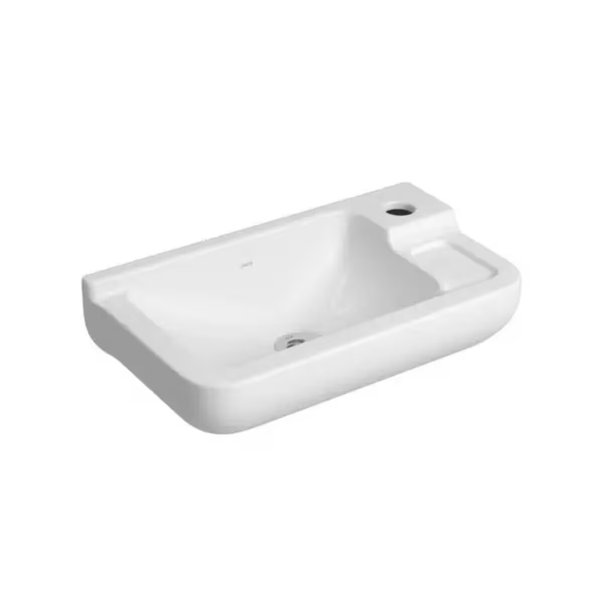 Bacha Suspendida Para Pedestal Rectangular 43x23,5 Cm C/mesa Blanca Deca 