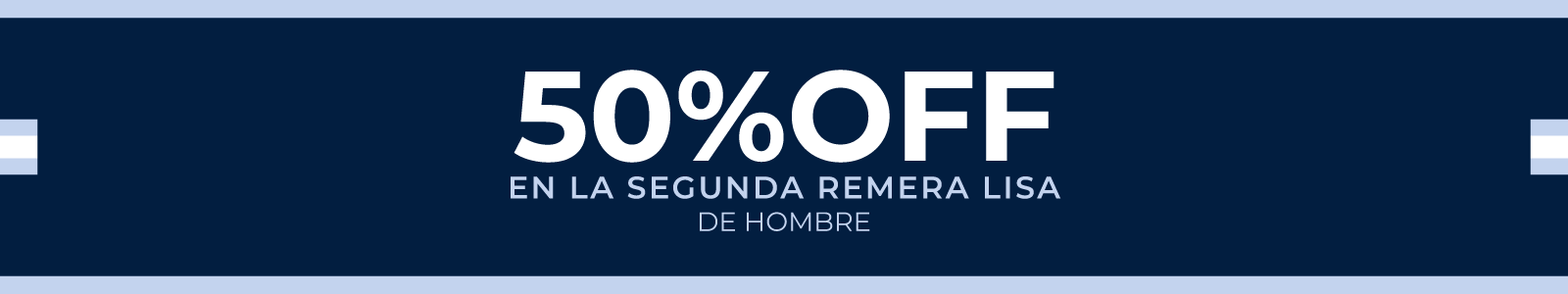 PROMO REMERAS 2da 50% en HOMBRE