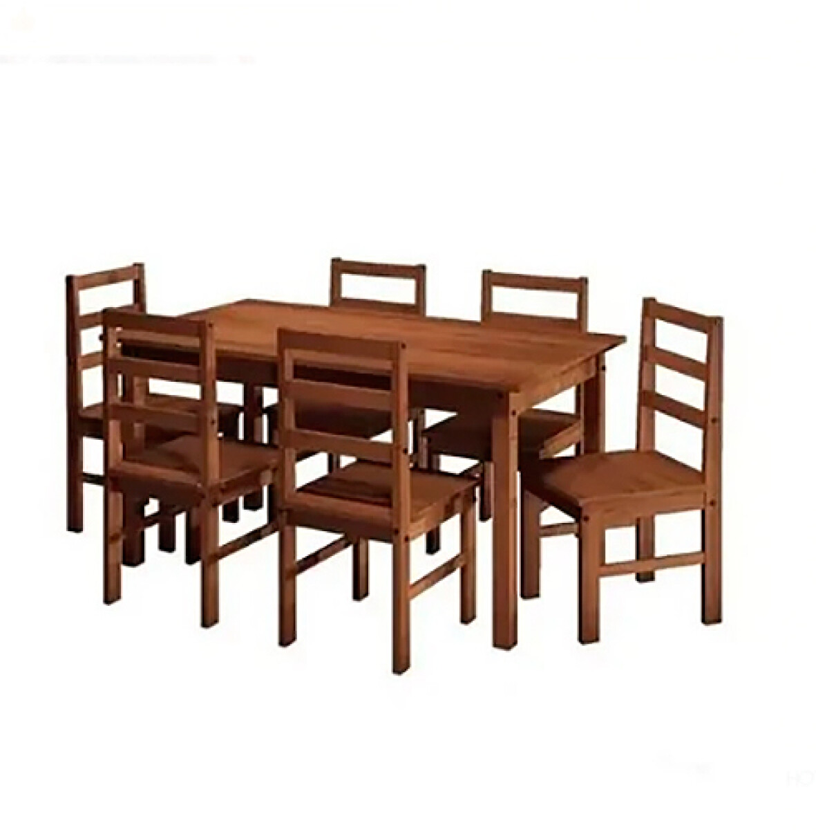 Juego DE COMEDOR RTD OLIVIA 6 SILLAS - MADERA NOGAL 