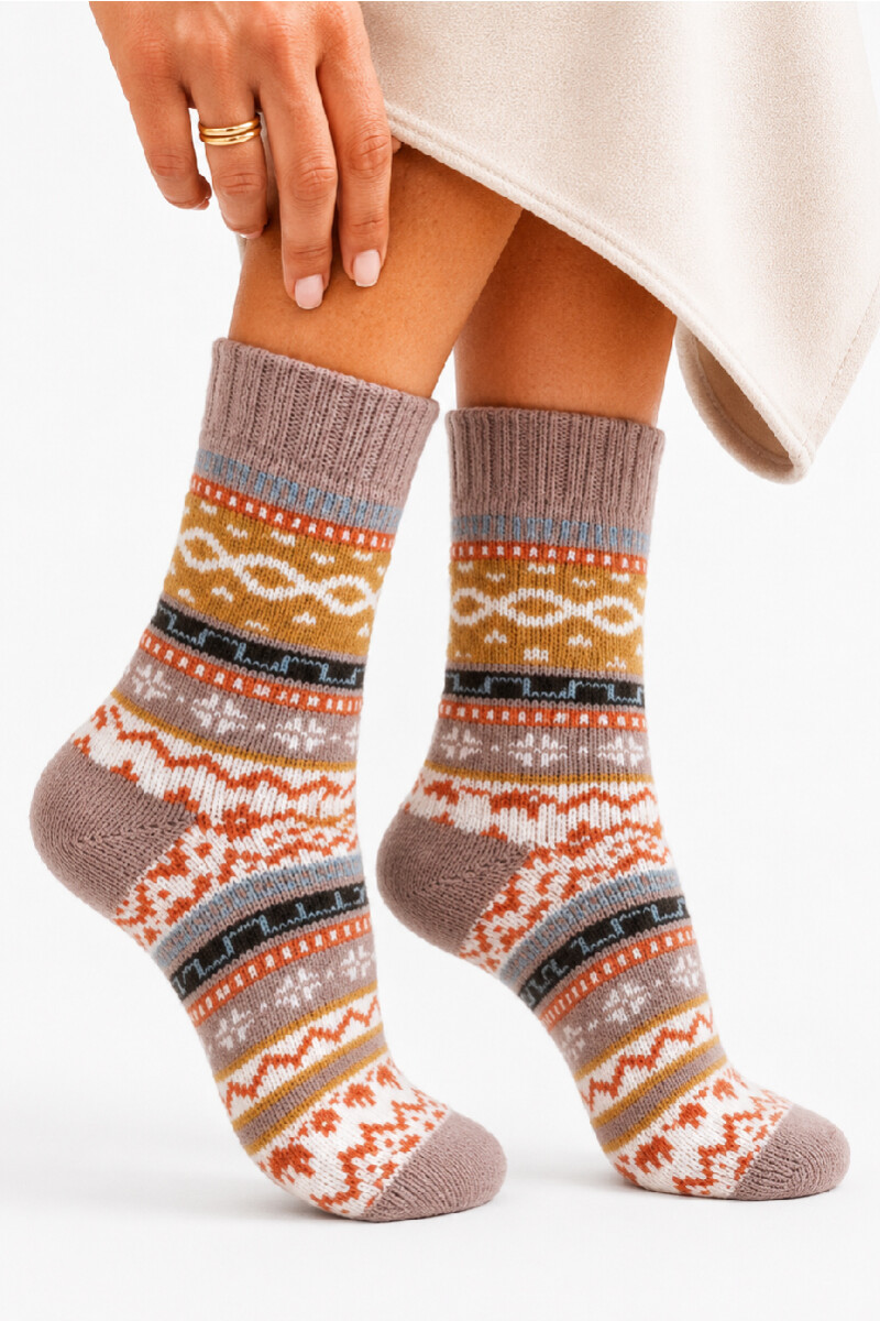 Media Bariloche para dama - Beige 