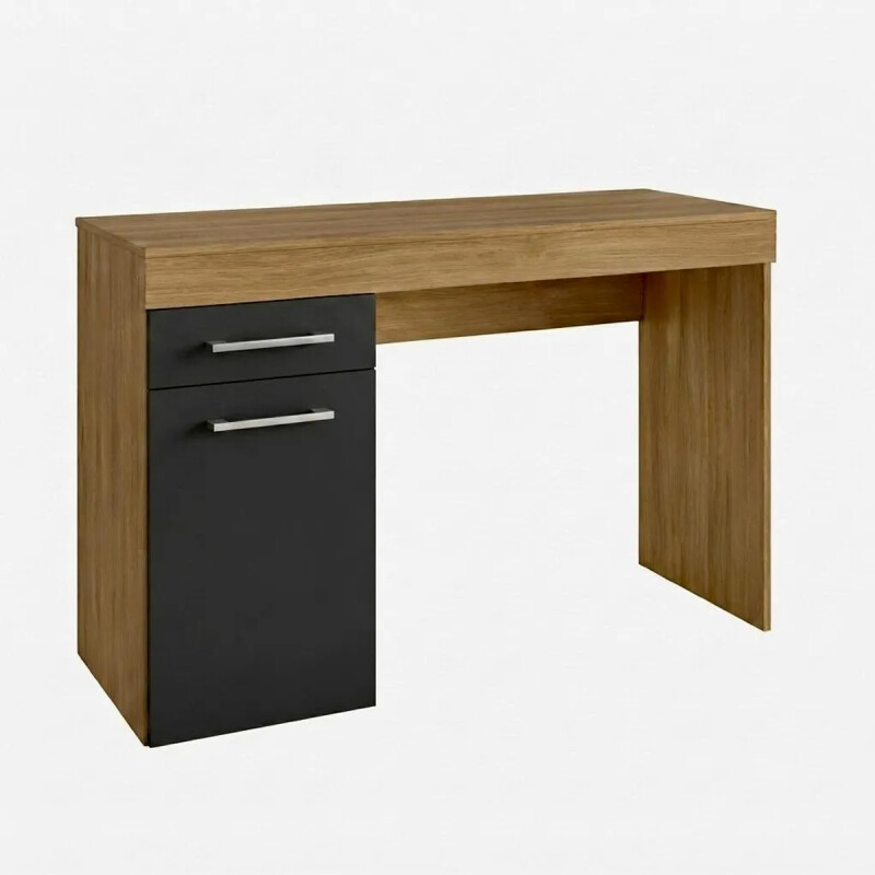 MESA DE ESTUDIO CON 1 PUERTA 1 GAVETA NOGAL/GRAFITO (ME115-60-62) Mesa De Estudio Con 1 Puerta 1 Gaveta Nogal/grafito (me115-60-62)