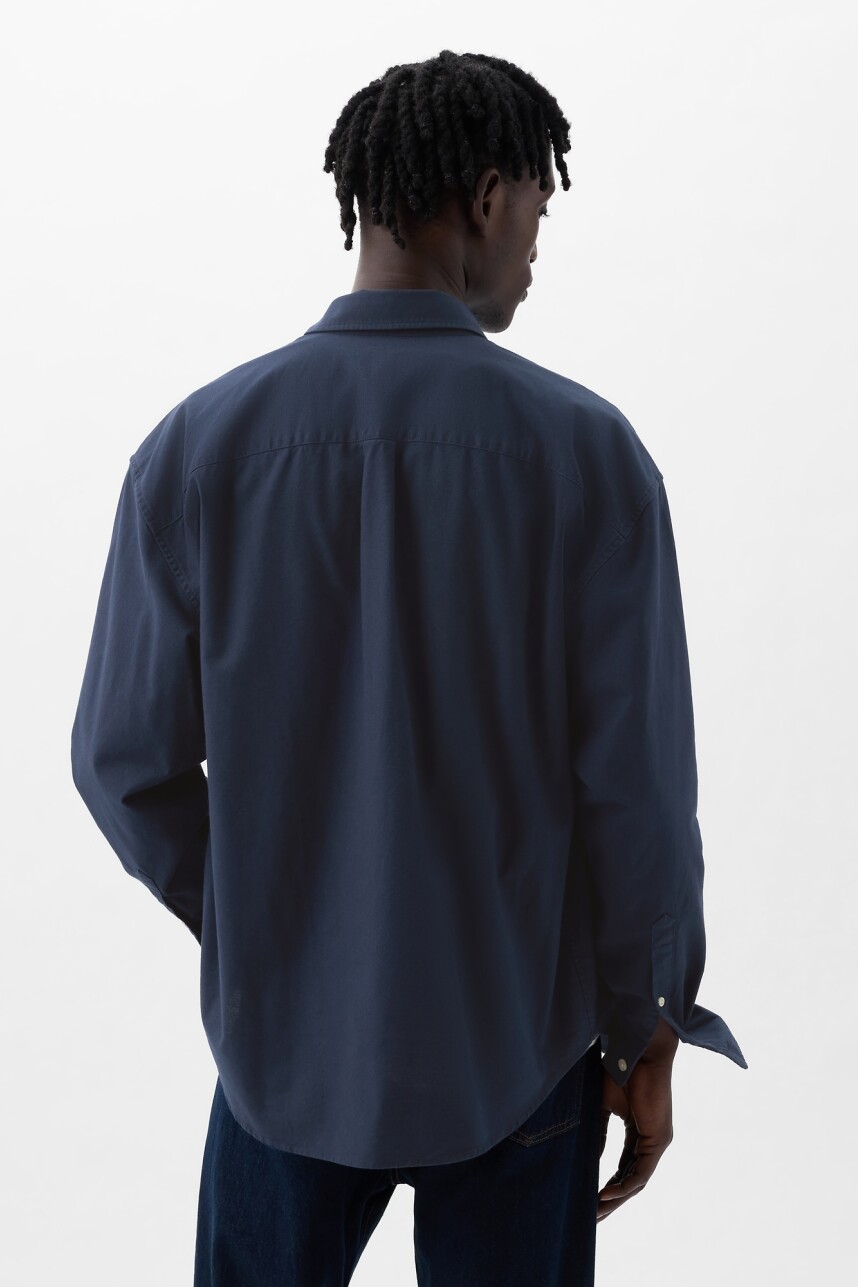 Camisa Oxford Big Shirt Hombre Tapestry Navy