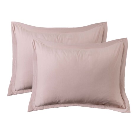 SET FUNDAS ALMOHADA POLIESTER MARRON PREWASHED TOSTADO