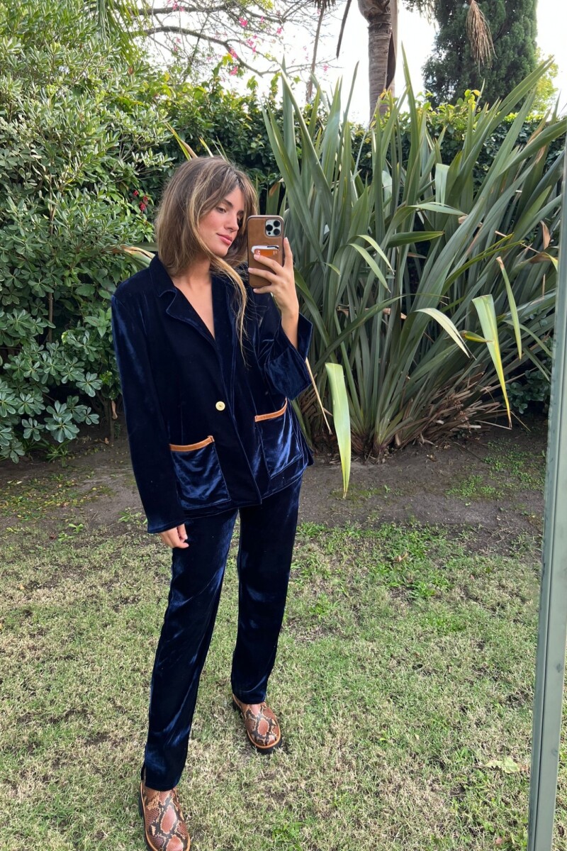 Velvet Suit Pant Azul
