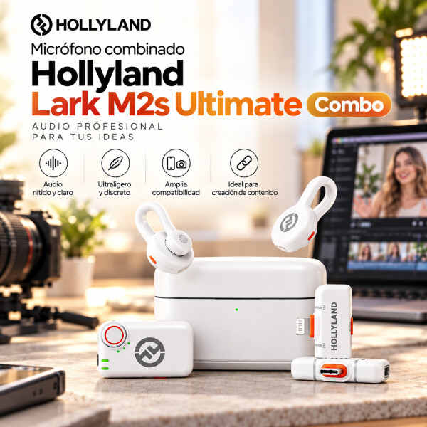 Micrófono Combinado Hollyland Lark M2s Ultimate MICROFONO HOLLYLAND LARK M2S ULTIM COMBO