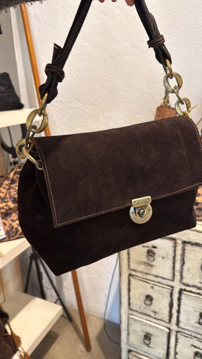 Cartera Charlotte - Charlotte Gamuza Chocolate 