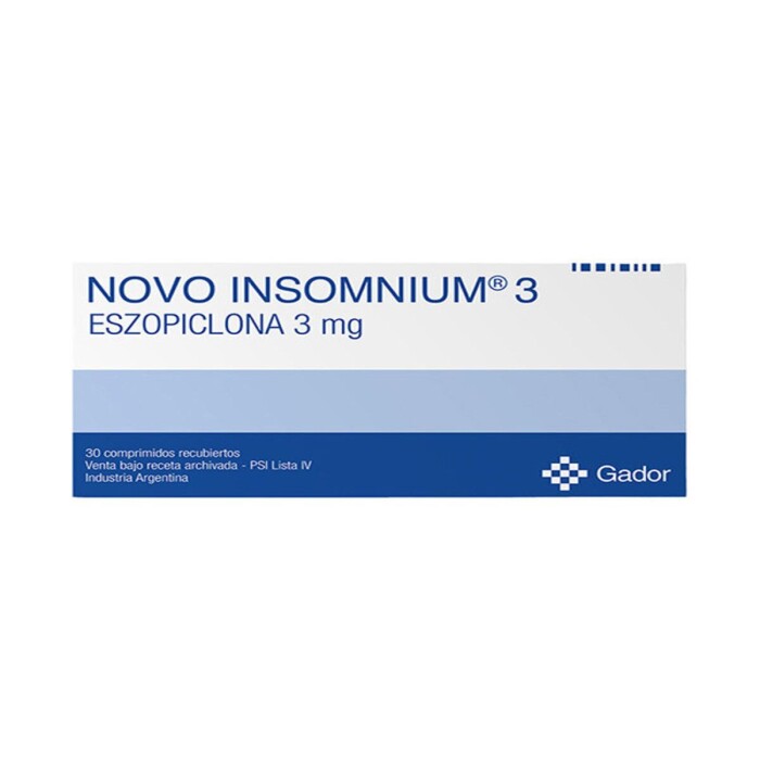 NOVO INSOMNIUM 3 MG. CJ X 30 COMP. única