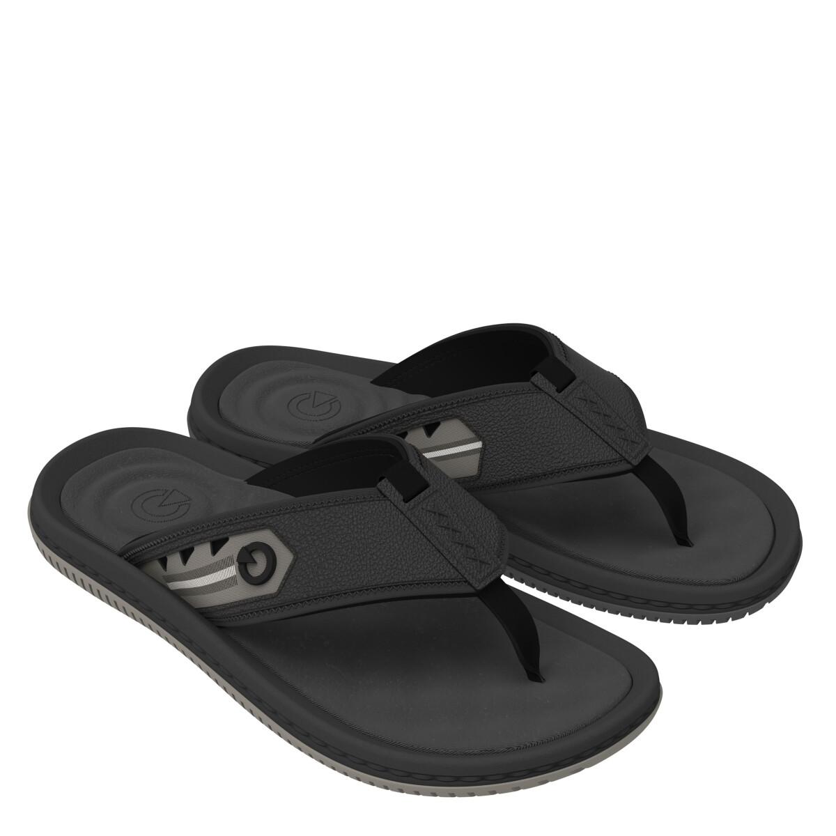 Chanclas Unisex Cartago Fiji V Thong - Gris - Negro 