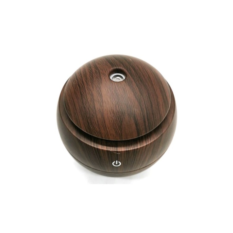 HUMIDIFICADOR REDONDO CON LUZ LED SIMIL MADERA HUMIDIFICADOR REDONDO CON LUZ LED SIMIL MADERA
