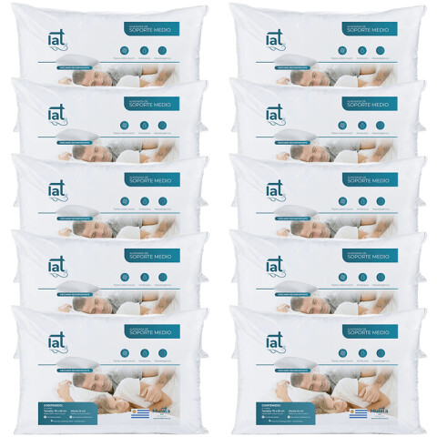 Pack de 10 Almohadas LAT 70 x 50 cm Suave y Confort Pack de 10 Almohadas LAT 70 x 50 cm Suave y Confort