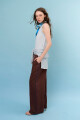 PANTALON LINO CRUZ MARRON