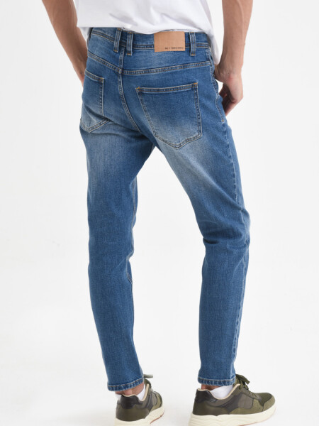 Pantalón de jean slim Azul Medio