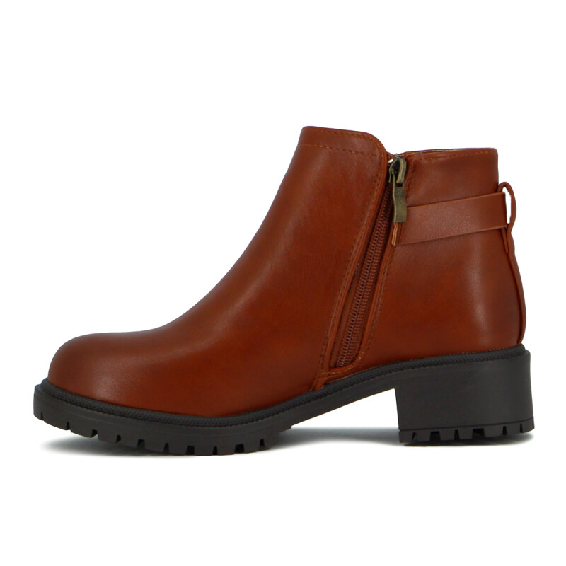 Darkness Bota De Dama Caña Baja Taco Cuadrado C/ Cierre - Tan Tan