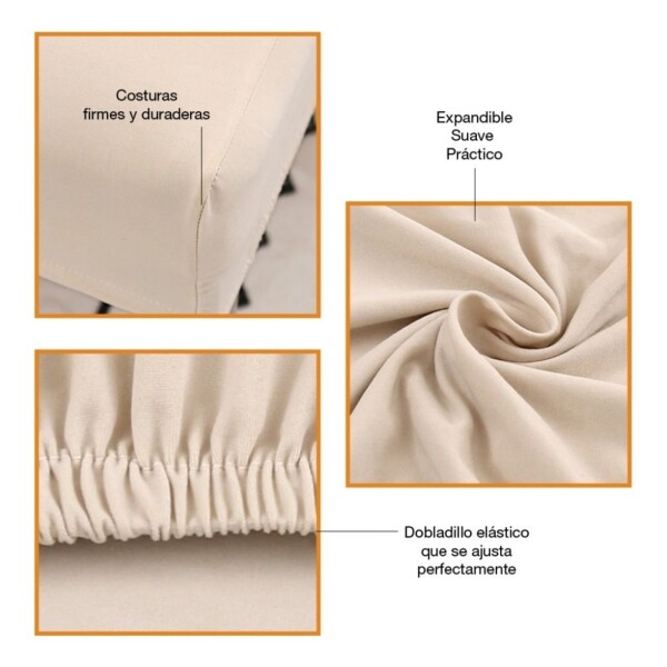 Funda Cubre Sillas Universal Comedor Elastizada Lavable X6 Color Variante Blanco