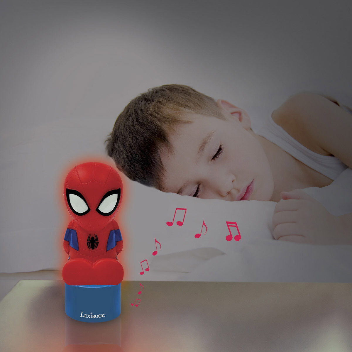 Veladora 3D con Luz LED y Parlante Lexibook - Spiderman 