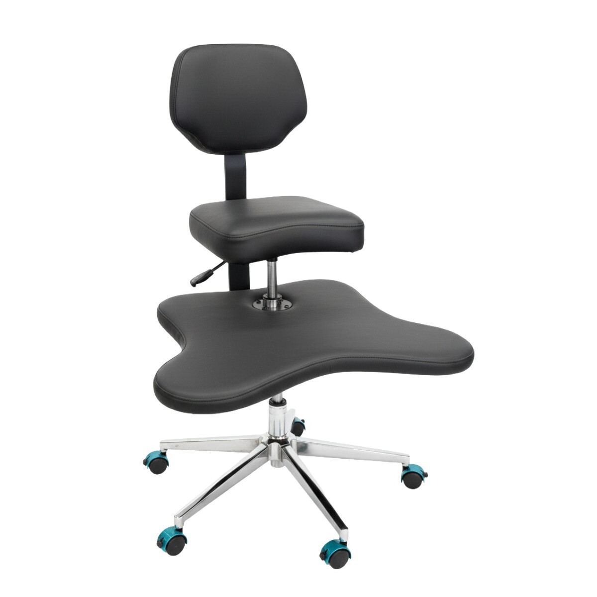 SILLA GIRATORIA C/POSA PIES NEGRO 