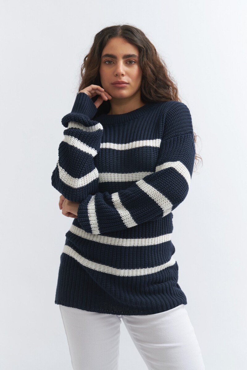 Sweater estilo navy AZUL MARINO