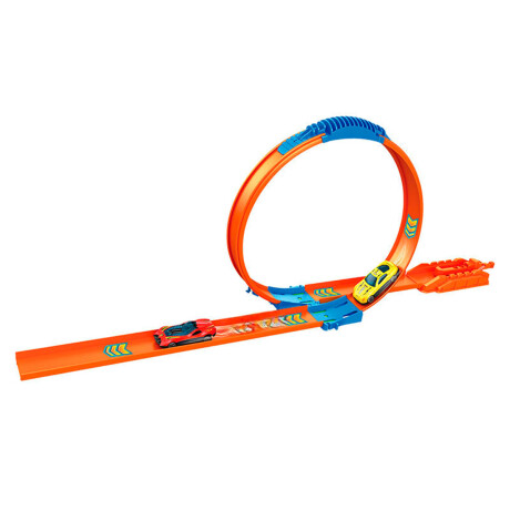 Set Pista De Autitos Metal X6 Loop Lanzador Estuche Set Pista De Autitos Metal X6 Loop Lanzador Estuche