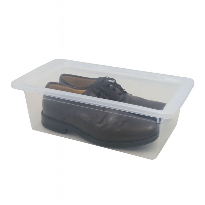 Caja organizadora zapatera apilable TRANSPARENTE