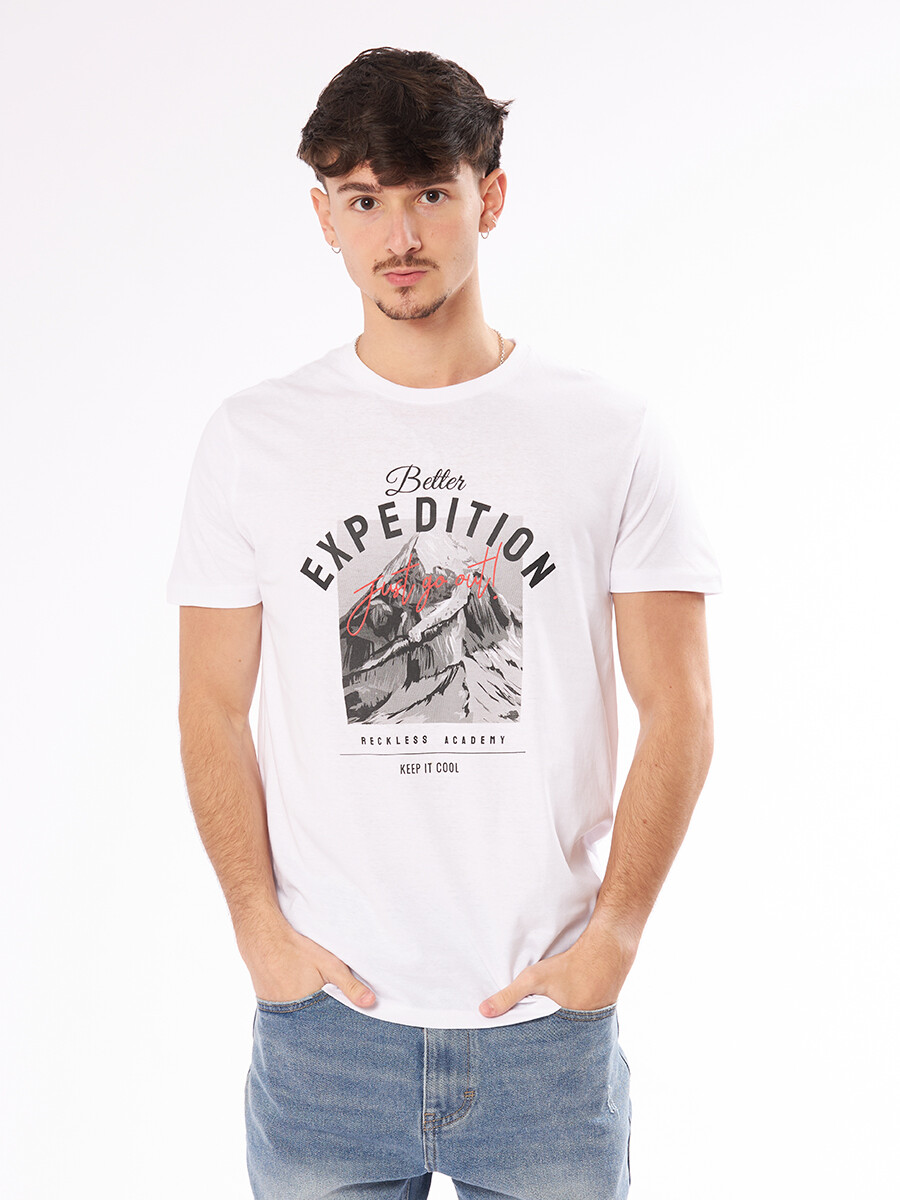 T-SHIRT EXPEDE - Blanco 