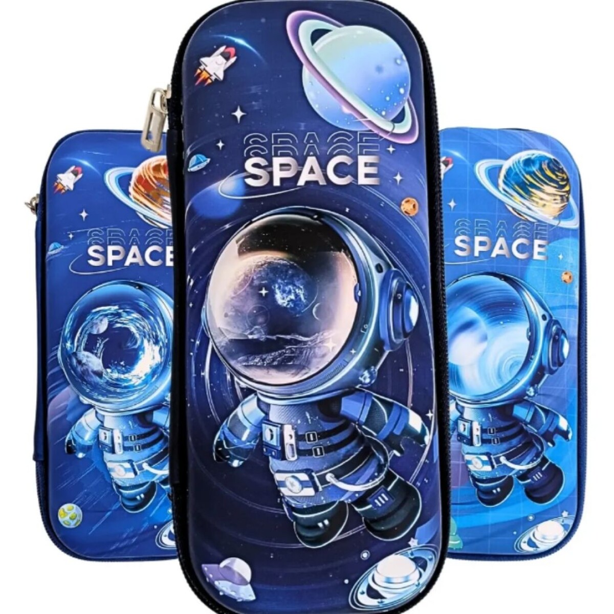 CARTUCHERA 1 PISO ESTAMPADO 3D Niño - ASTRONAUTA AZ 