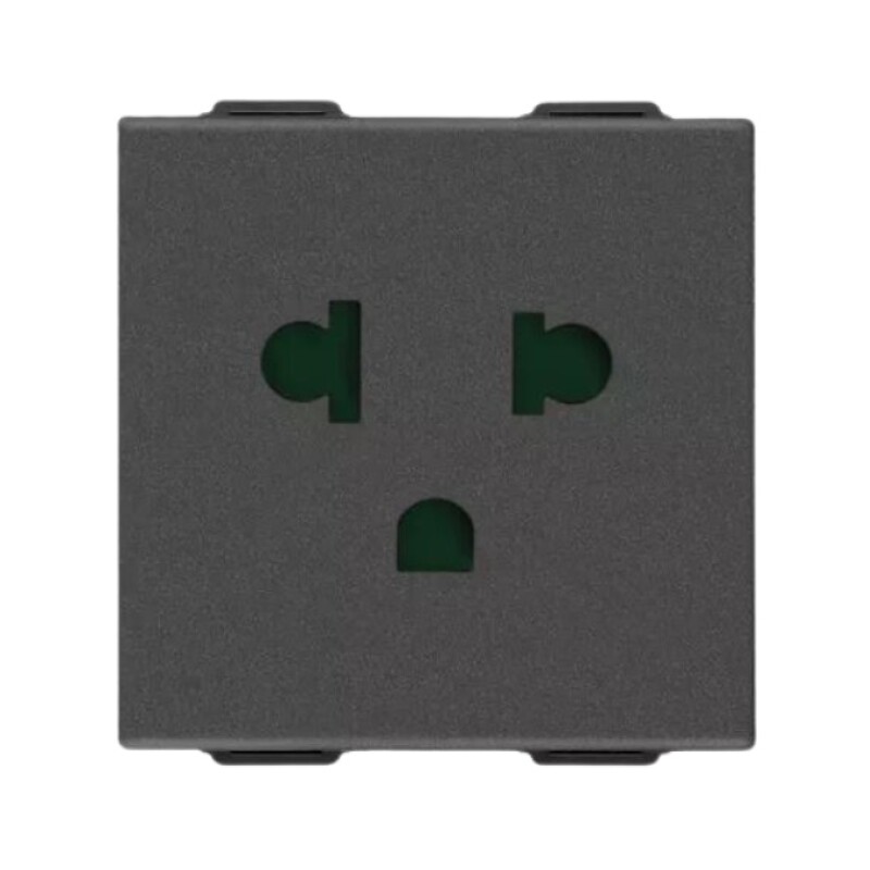 MODULO TOMA EUROAMERICANO CON TIERRA 2X16+T NEGRO NEVE UP MODULO TOMA EUROAMERICANO CON TIERRA 2X16+T NEGRO NEVE UP