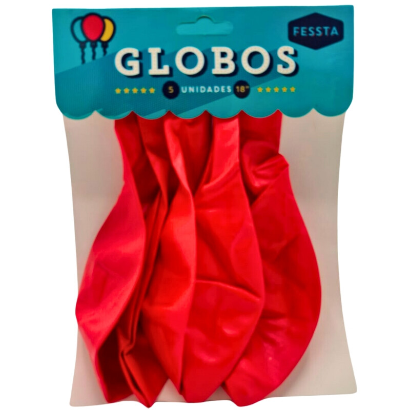 Globos X5 Tamaño R18 Rojo Pastel