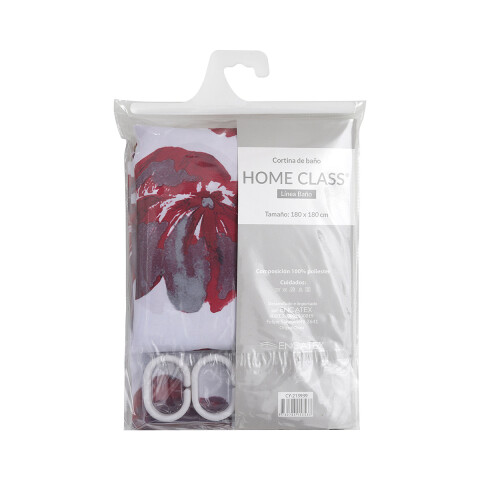 Cortina de Home Class con Argollas 180 x 180 cm 213939 PASSION FLOR ROJO