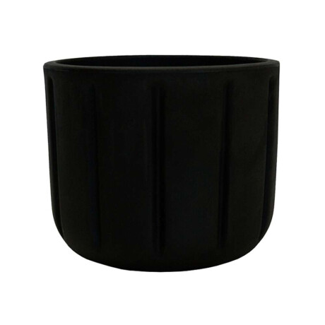 MACETA SPELLO PILASTRI 15X15CM NEGRA