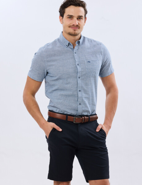 BERMUDA CLASICA CON ELASTANO Azul
