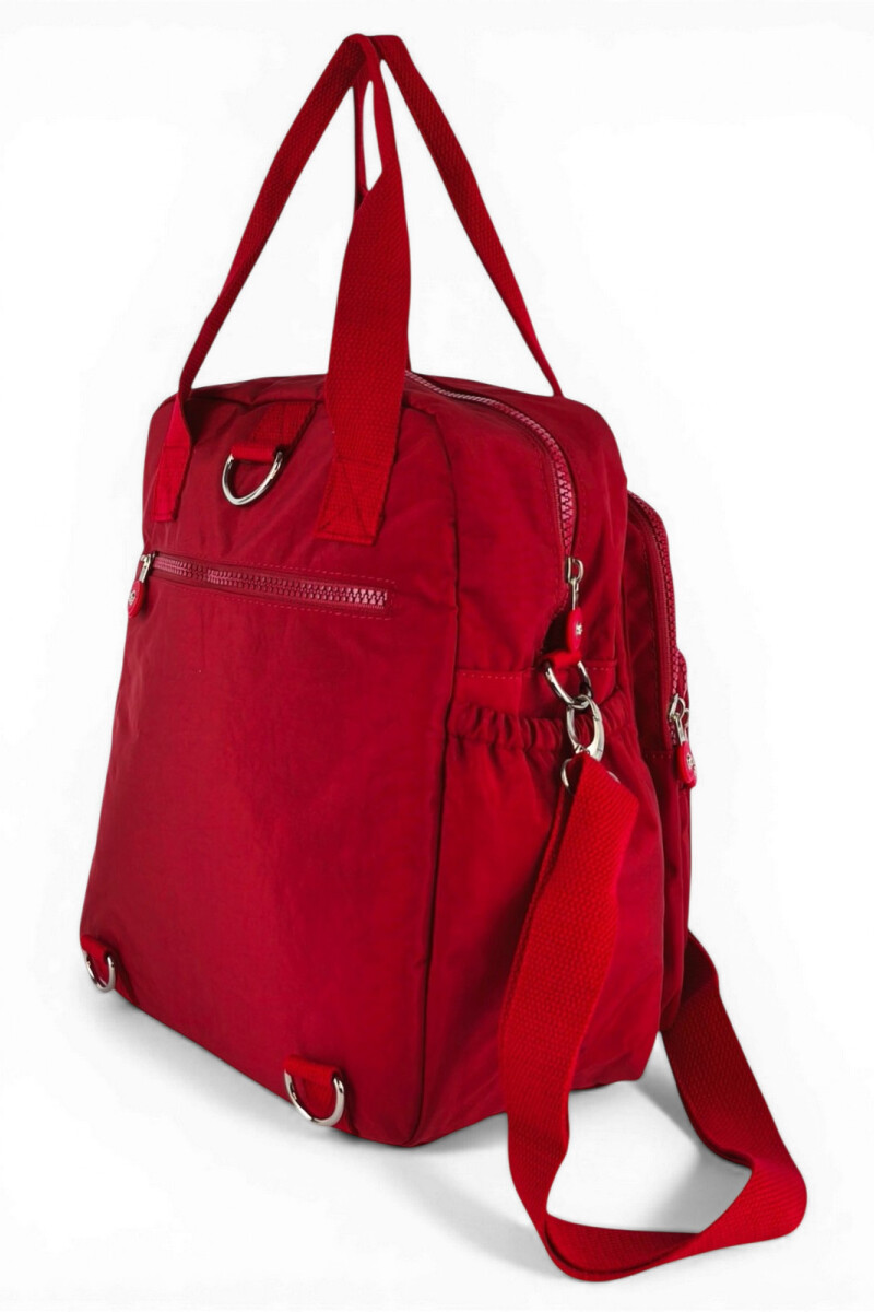 Bolso mochila y morral Rojo