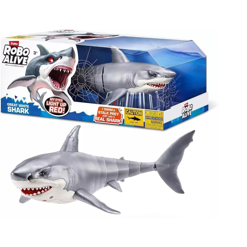 Gran tiburón blanco interactivo para el agua - Robo Alive Gran tiburón blanco interactivo para el agua - Robo Alive