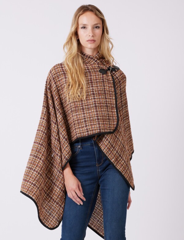 Ruana Tejida TOSTADO/MULTI