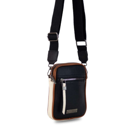 Phone Bag Giona Negro Manteca y Habano