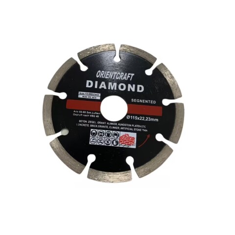 Disco diamantado 115mm segmentado corte seco/húmedo Disco Diamantado 115mm Segmentado Corte Seco/húmedo