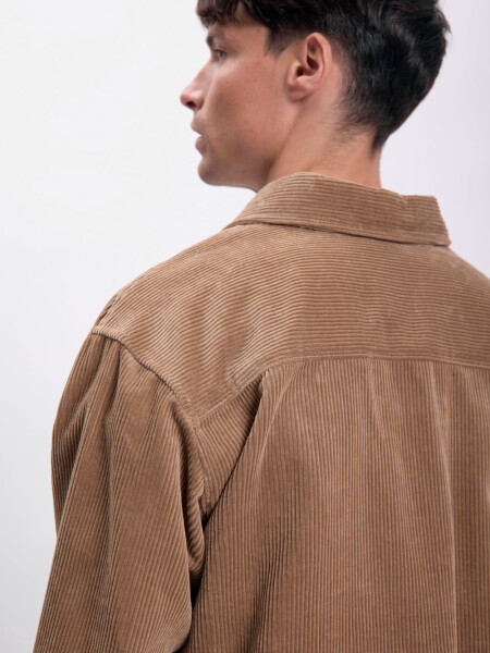 Sobrecamisa de pana Tostado