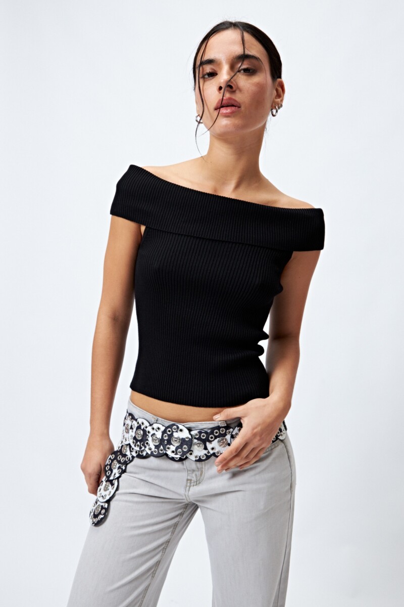 TOP LEONELA - Negro 
