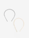 Vinchas Sets Acrilico Set De Vinchas Wavy - Combinacion Bicolor