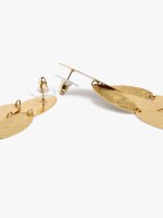 Pendientes Largos Con Formas Ovaladas dorado