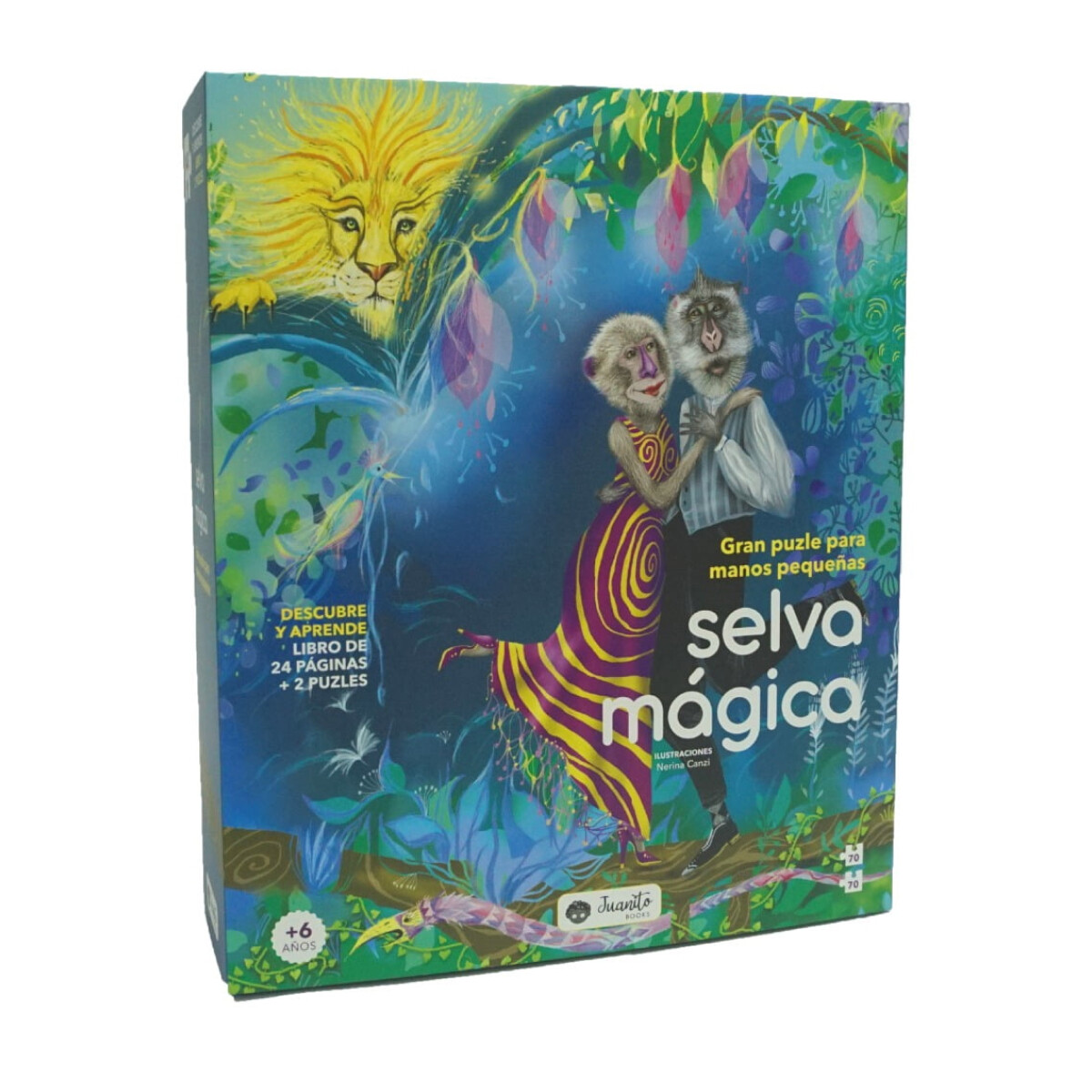 Libro Infantil "selva Mágica" Con 2 Puzzles 