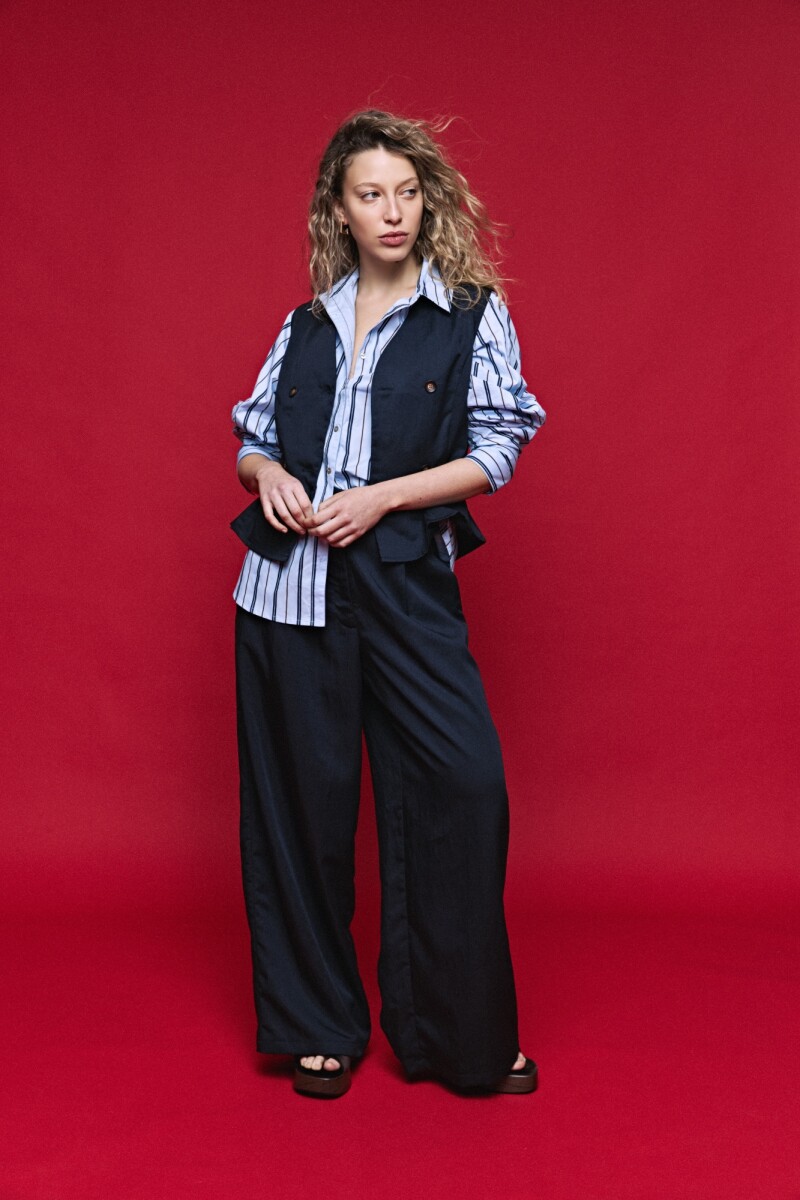 CAMISA VIÑAS Celeste